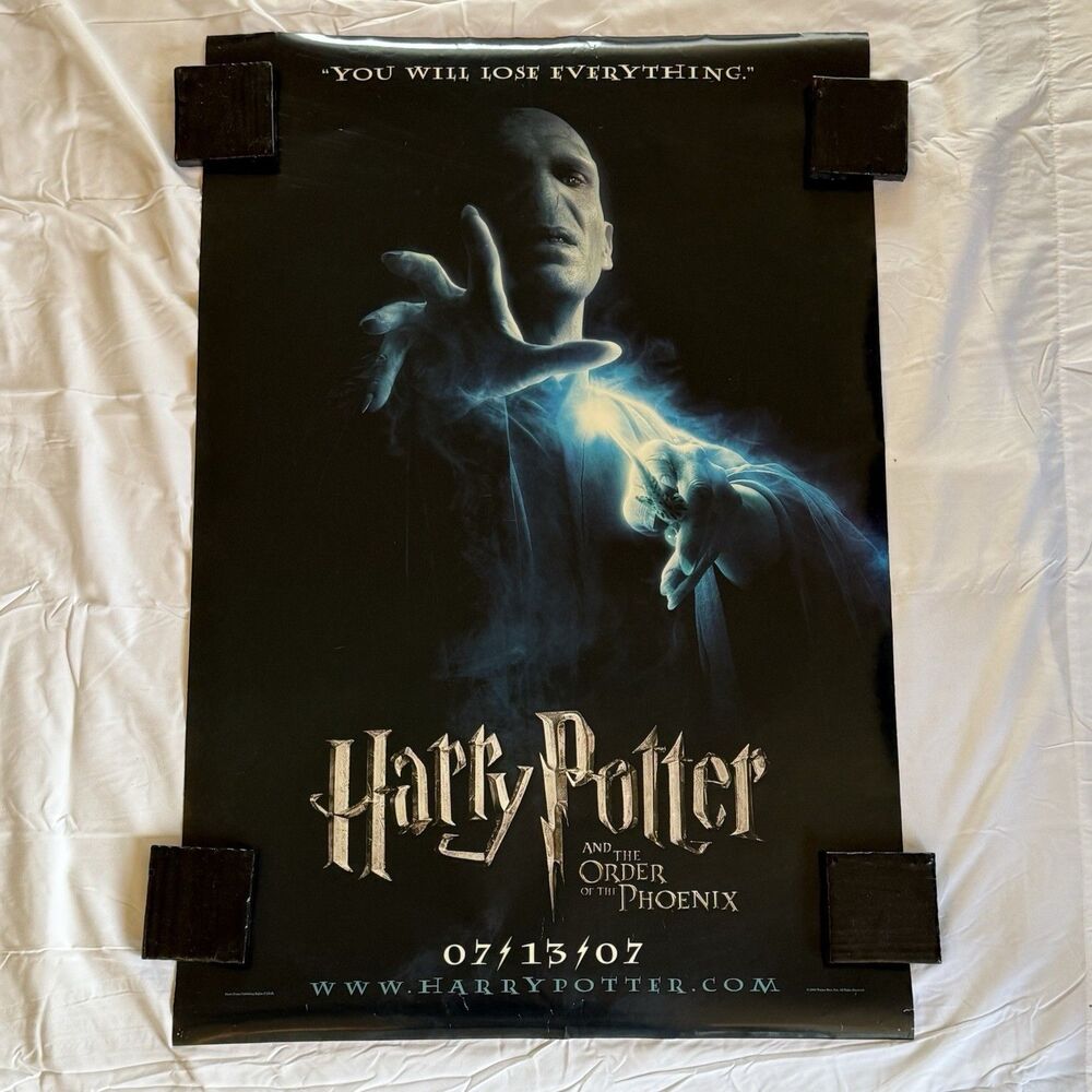 Two Harry Potter Double-sided Movie posters Pre-owned and hung. 27x40 Rolled